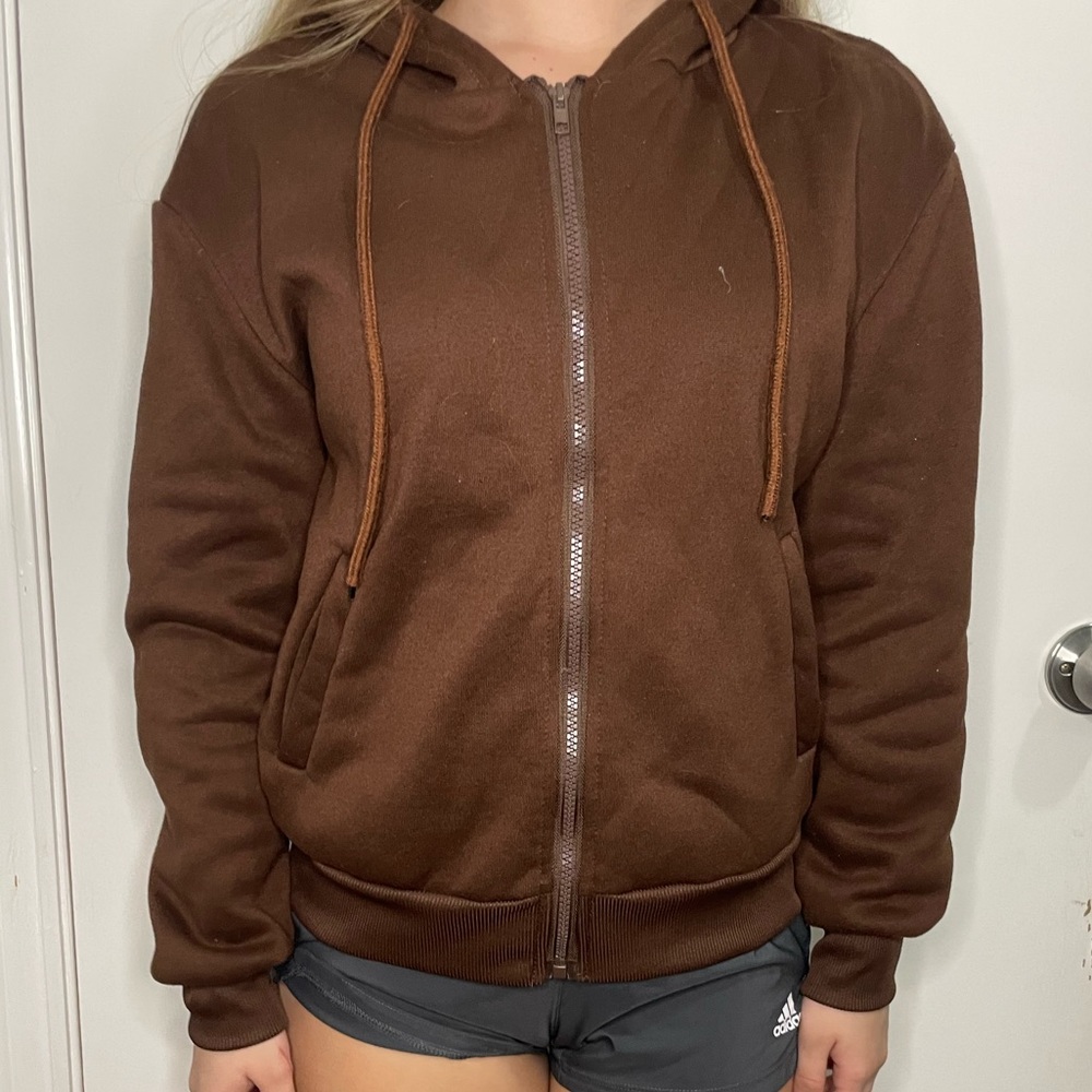 Brown Zip Up Jacket